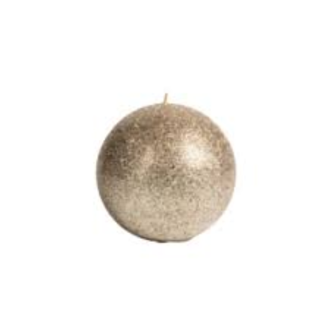 HOME LIGHTS GLITTER BALL CANDLES GOLD HL1668